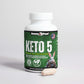 Bunny Fuel Keto-5 supplement bottle with capsules, designed for ketogenic lifestyle and enhanced metabolism.