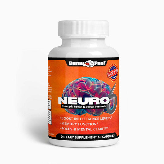 NEURO6 Nootropic Focus Fuel bottle for cognitive enhancement and mental clarity.