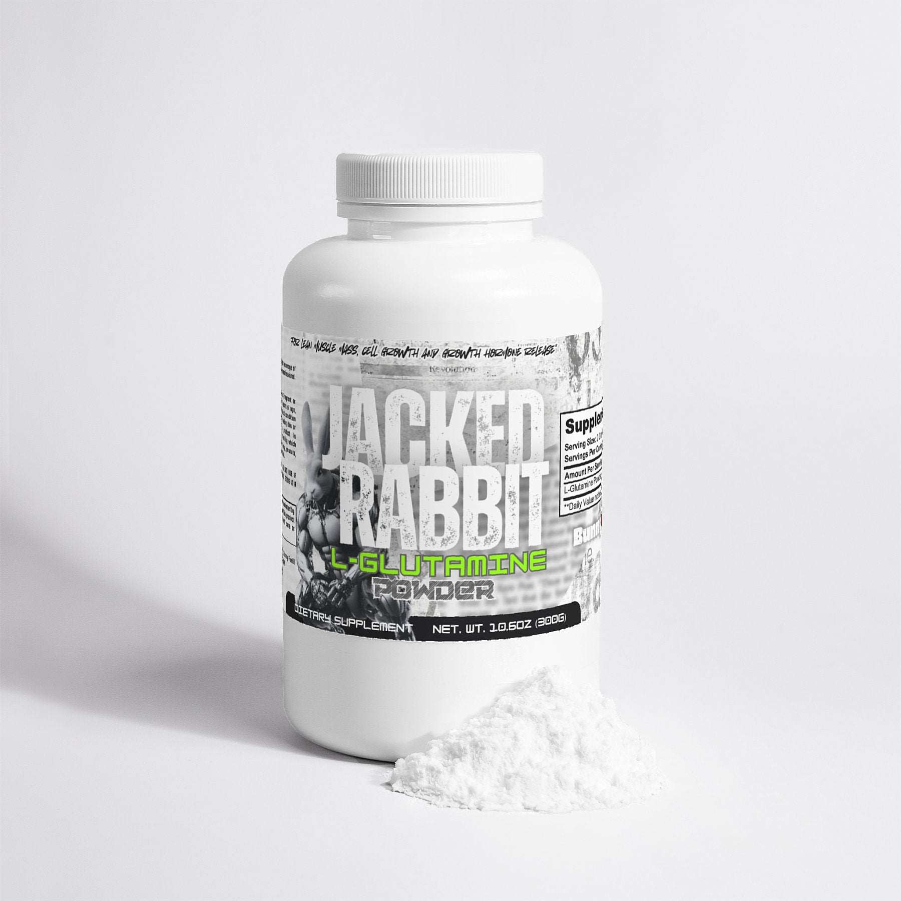 Jacked Rabbit L-Glutamine muscle growth powder supplement