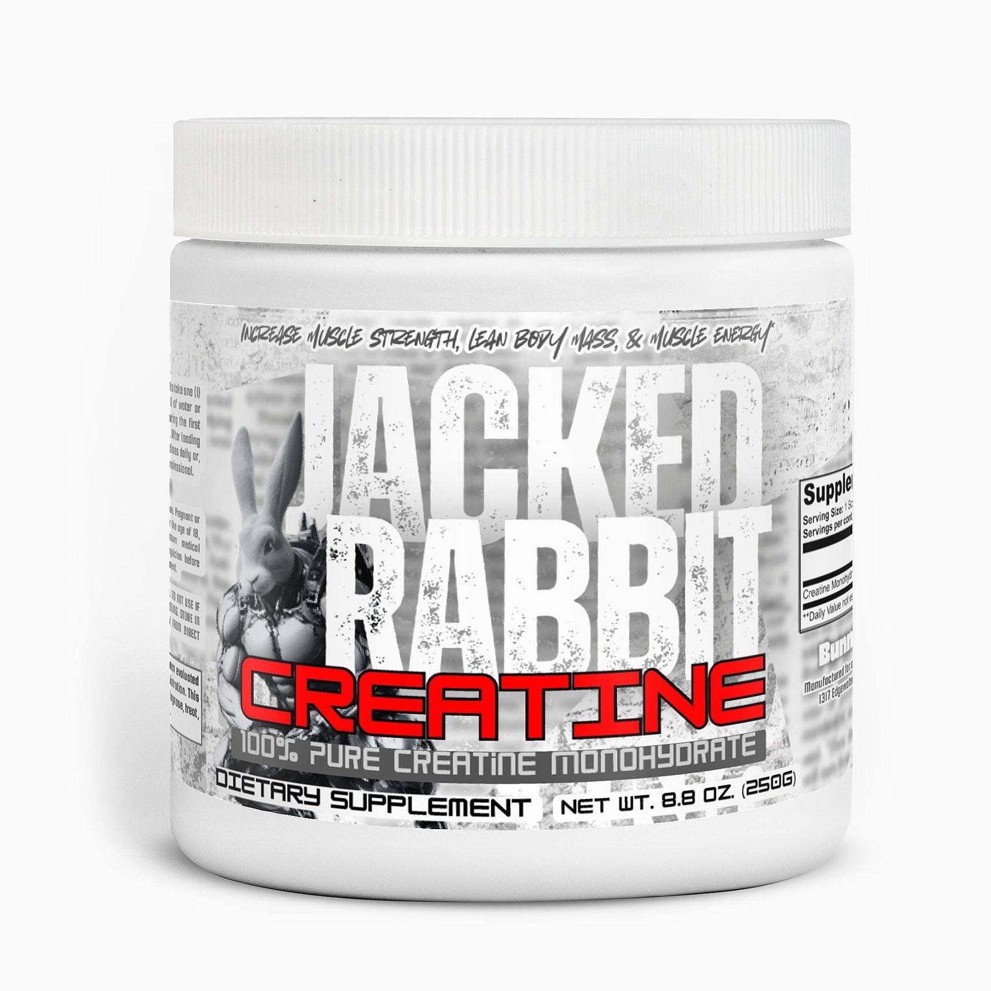 Jacked Rabbit Creatine Monohydrate for Optimal Performance 100% Pure