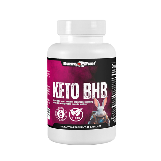 Bunny Fuel Keto BHB Capsules for ketosis, energy, and weight management.