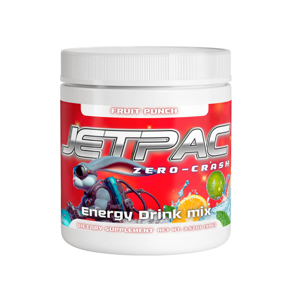 JetPac Energy Drink Mix - Sugar Free Fruit Punch 40 Servings