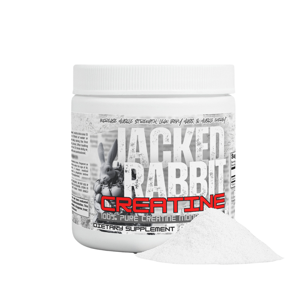 Jacked Rabbit Creatine Monohydrate for Optimal Performance 100% Pure