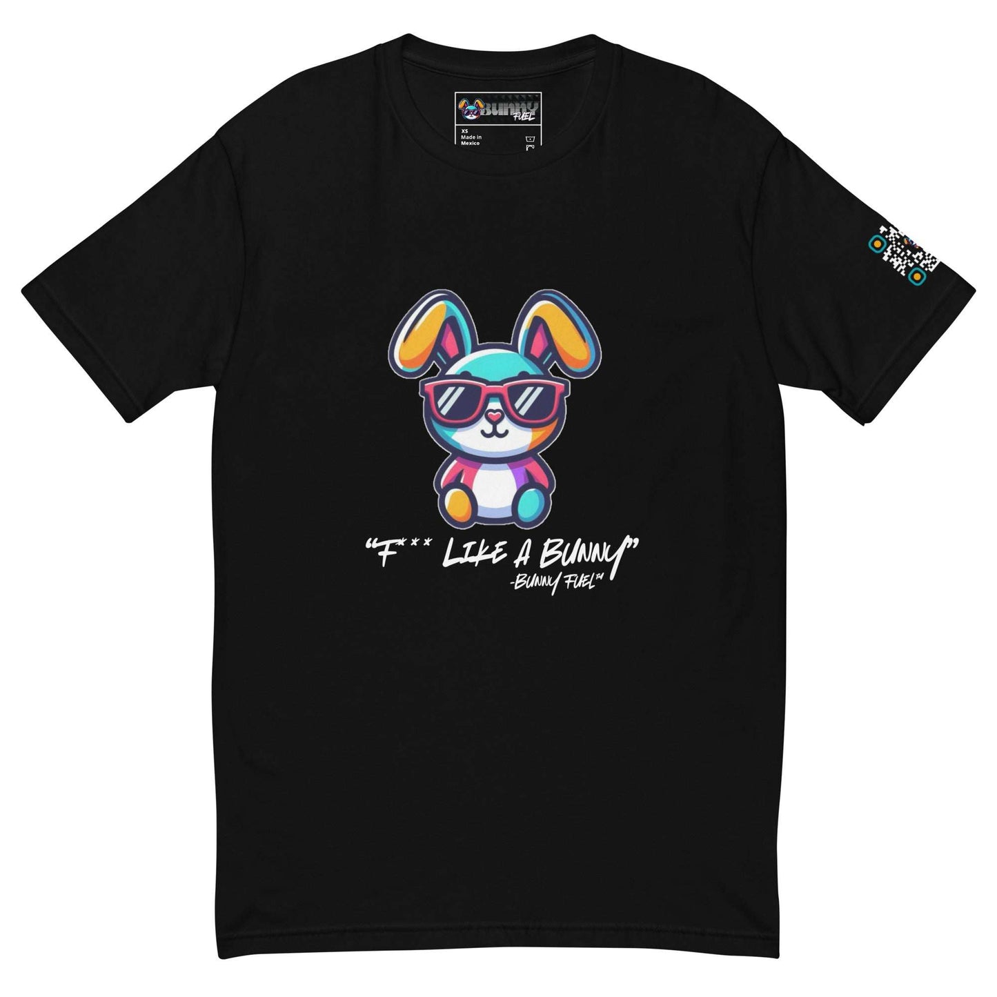 Bold bunny graphic short sleeve T-shirt by ShopRoxxy with vibrant design.